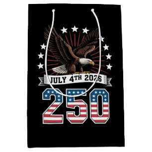 250th Anniversary Patriotic 4th Of July 1776 2026 Medium Gift Bag