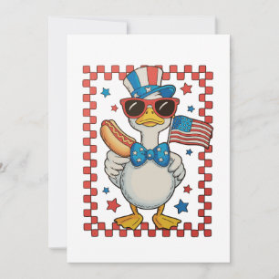 250th Anniversary Patriotic Goose 4th Of July Invitation