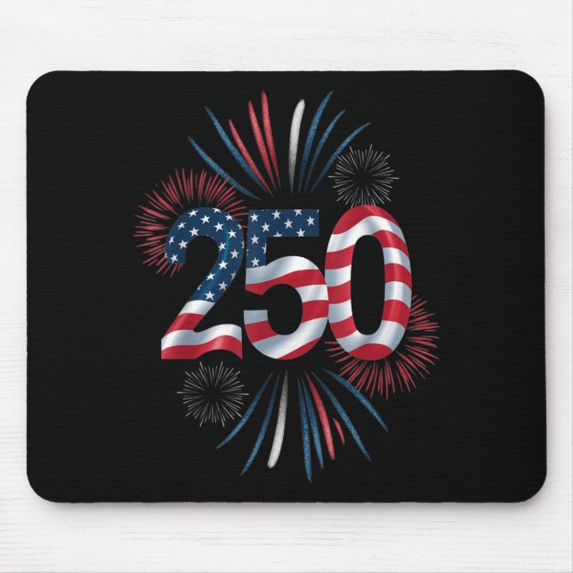 250th Anniversary Patriotic July 4th Mouse Mat (Front)