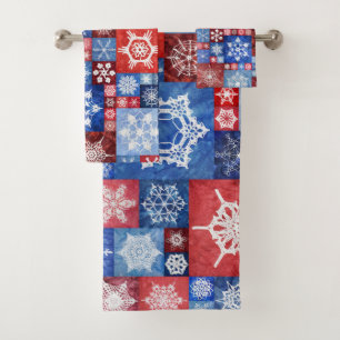 250th Anniversary Snowflake Collage Bath Towel Set