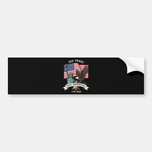 250th Anniversary Statue of Liberty Eagle Flag Bumper Sticker
