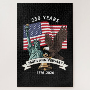 250th Anniversary Statue of Liberty Eagle Flag Jigsaw Puzzle