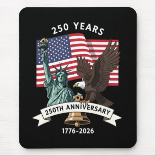 250th Anniversary Statue of Liberty Eagle Flag Mouse Mat