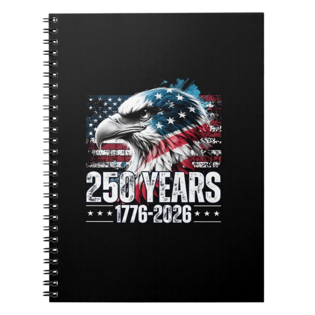 250th Anniversary United States Birthday Long Slee Notebook (Front)