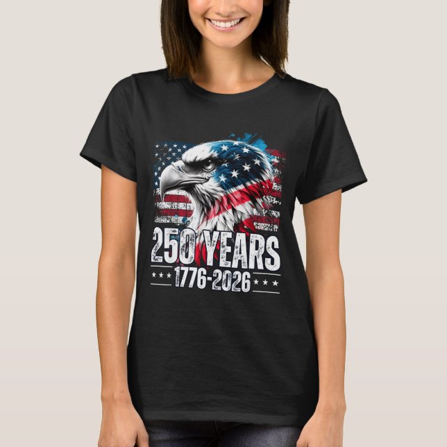 250th Anniversary United States Birthday  T-Shirt (Front)