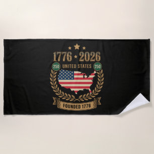 250th Anniversary United States of America 250 USA Beach Towel
