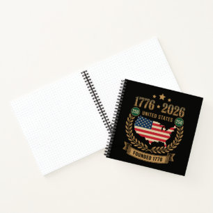 250th Anniversary United States of America 250 USA Notebook