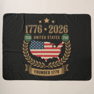 250th Anniversary United States of America 250 USA Sherpa Blanket