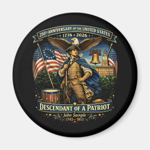 250th Anniversary USA 1776–2026 American Heritage Magnet