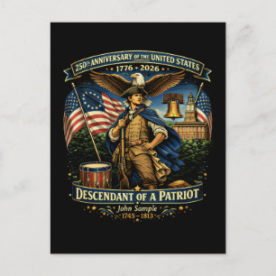 250th Anniversary USA 1776–2026 American Heritage Postcard