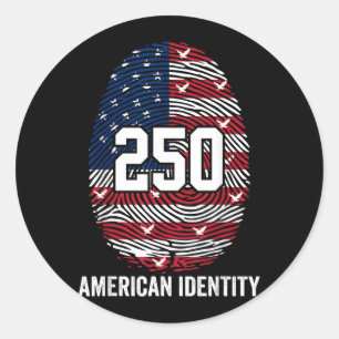 250th Anniversary USA 1776-2026 Patriotic American Classic Round Sticker