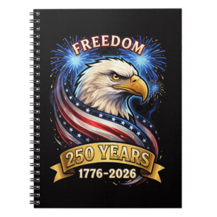 250th Anniversary USA 1776-2026 Patriotic American Notebook