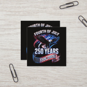 250th Anniversary USA 1776-2026 Patriotic American Square Business Card