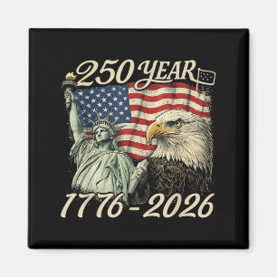 250th Anniversary USA 250 Years American 4th July Magnet