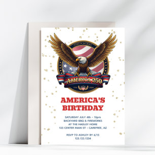 250th Anniversary USA Birthday Invitation