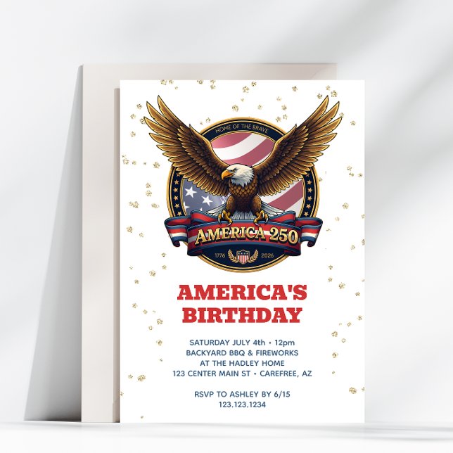 250th Anniversary USA Birthday Invitation (Creator Uploaded)