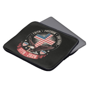250th Anniversary USA Faith Freedom 4th of July Laptop Sleeve