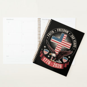 250th Anniversary USA Faith Freedom 4th of July Planner