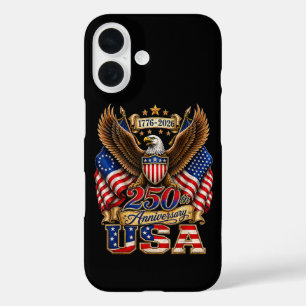 250th Anniversary USA Flag 250 Years American iPhone 16 Case
