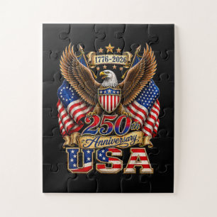 250th Anniversary USA Flag 250 Years American Jigsaw Puzzle