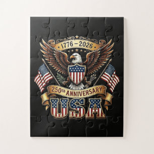 250th Anniversary USA Flag 250 Years American Jigsaw Puzzle