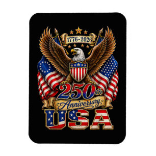 250th Anniversary USA Flag 250 Years American Magnet