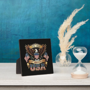 250th Anniversary USA Flag 250 Years American Plaque