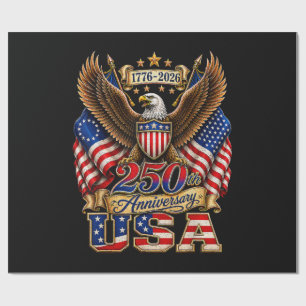250th Anniversary USA Flag 250 Years American Wrapping Paper