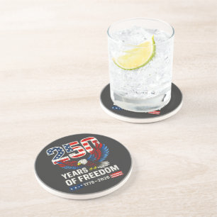 250th anniversary usa flag american coaster