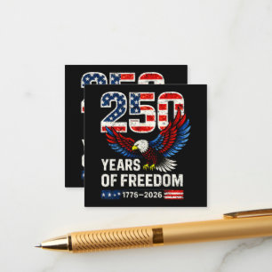 250th anniversary usa flag american enclosure card