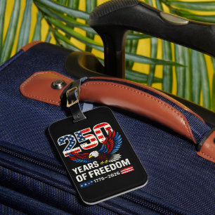 250th anniversary usa flag american luggage tag