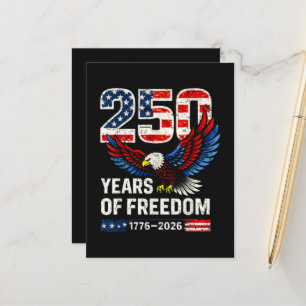 250th anniversary usa flag american postcard