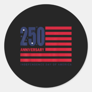 250th Anniversary Usa Flag Independence Day 2026 Classic Round Sticker