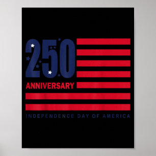 250th Anniversary Usa Flag Independence Day 2026 Poster
