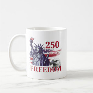 250th Anniversary USA Flag Liberty Eagle Freedom Coffee Mug