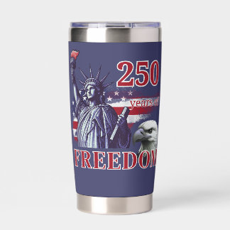 250th Anniversary USA Flag Liberty Eagle Freedom Insulated Tumbler