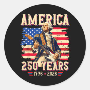 250th Anniversary Usa Founding Father 250 Years Classic Round Sticker