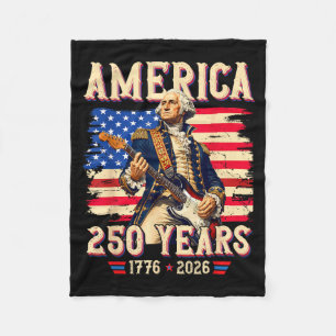 250th Anniversary Usa Founding Father 250 Years Fleece Blanket