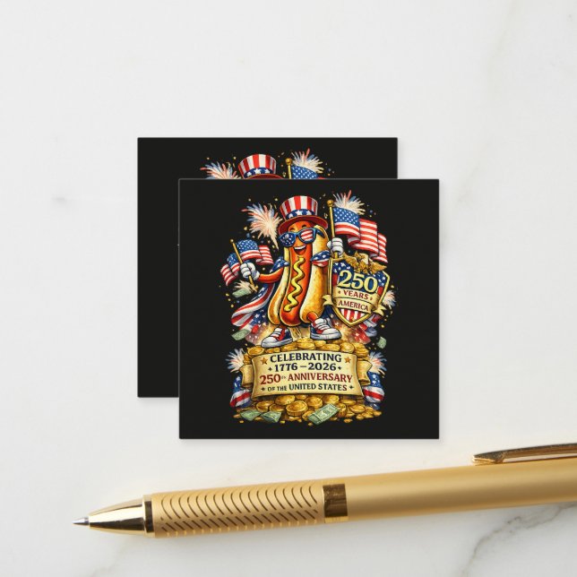 250th Anniversary USA Independence Celebration Enclosure Card (Front/Back In Situ)