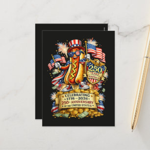 250th Anniversary USA Independence Celebration Holiday Postcard