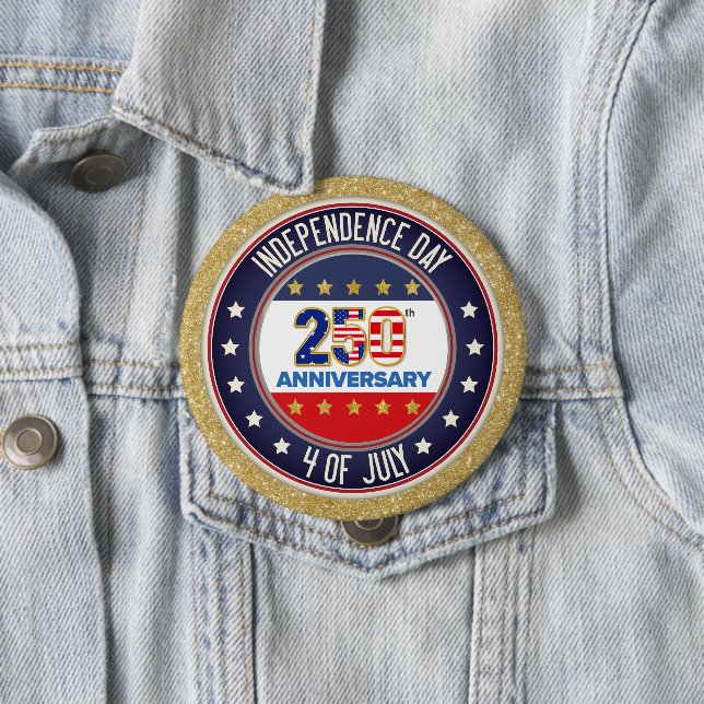 250th Anniversary USA Patriotic  | 1776–2026 10 Cm Round Badge (In Situ)