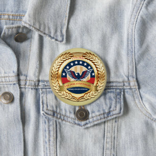 250th Anniversary USA Patriotic   1776–2026 Button