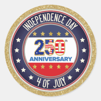 250th Anniversary USA Patriotic | 1776–2026 Classic Round Sticker