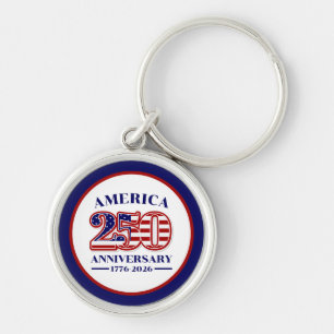 250th Anniversary USA Patriotic   1776–2026 Key Ring