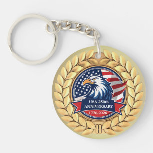 250th Anniversary USA Patriotic   1776–2026 Key Ring