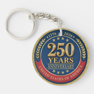 250th Anniversary USA Patriotic   1776–2026 Key Ring