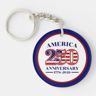 250th Anniversary USA Patriotic   1776–2026 Key Ring