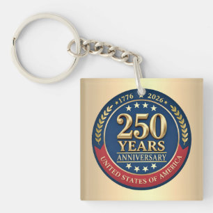 250th Anniversary USA Patriotic   1776–2026 Key Ring