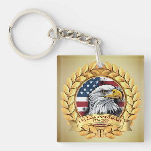 250th Anniversary USA Patriotic   1776–2026 Key Ring