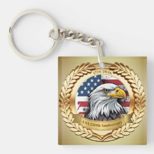 250th Anniversary USA Patriotic   1776–2026 Key Ring